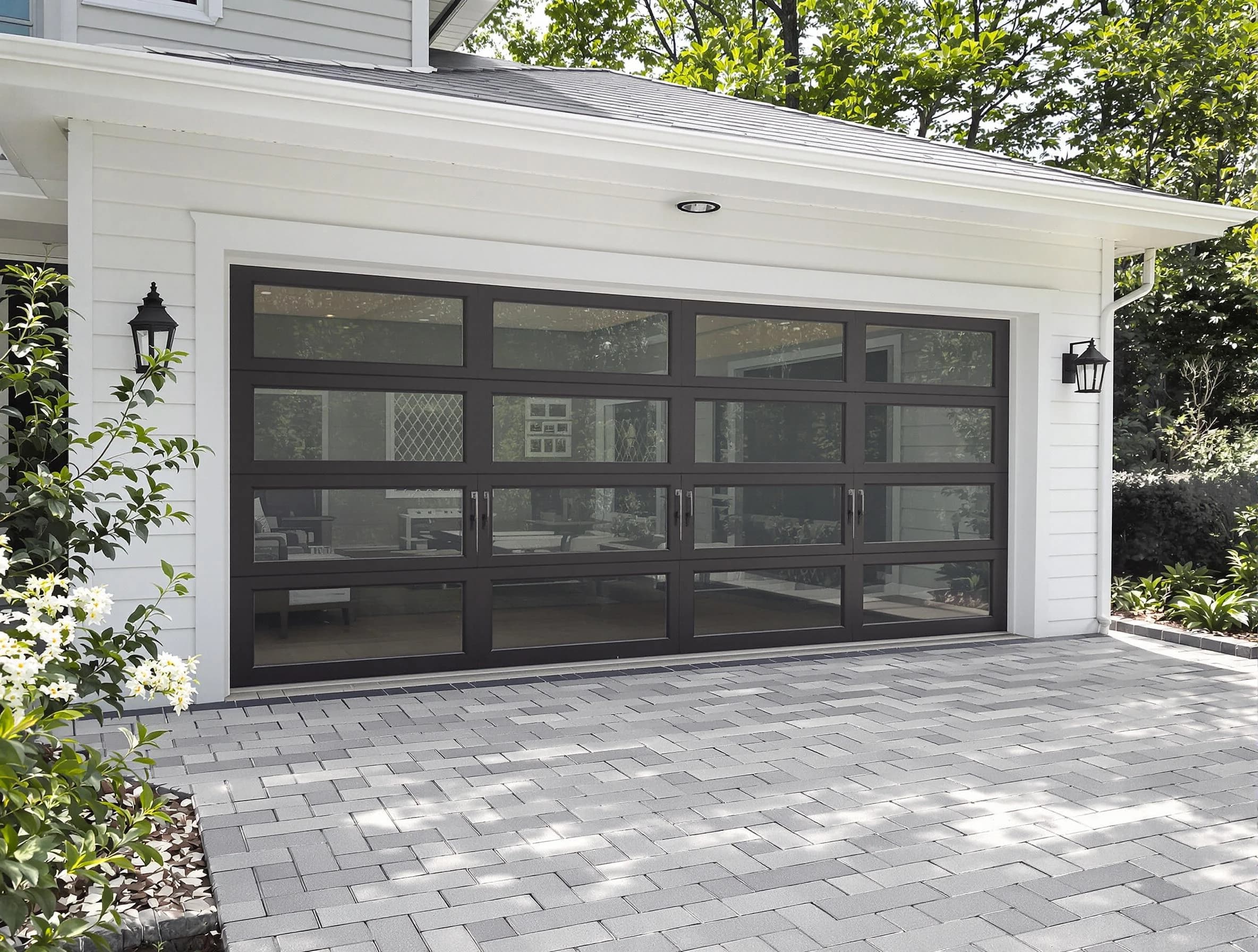 Carteret Garage Door Repair design specialist presenting custom garage door options to Carteret homeowner