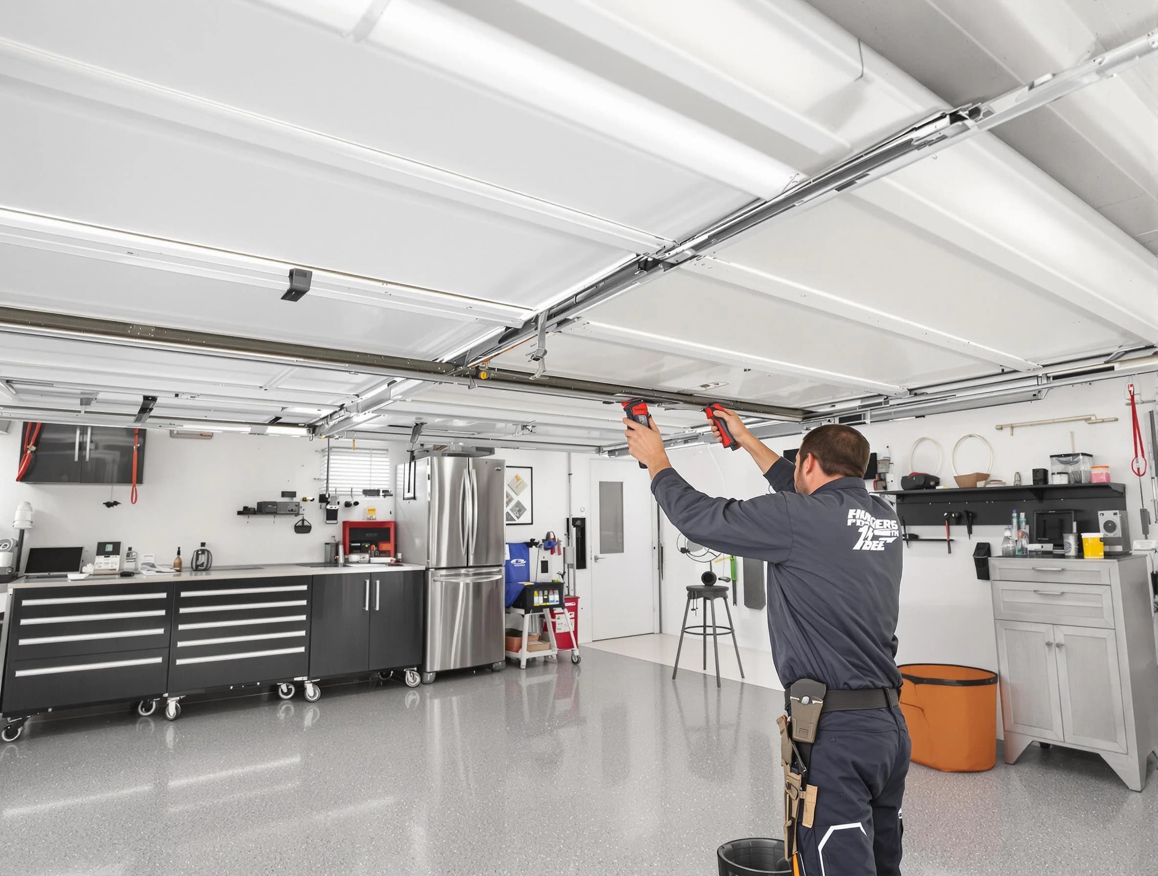 Overhead garage door repair service by Carteret Garage Door Repair in Carteret