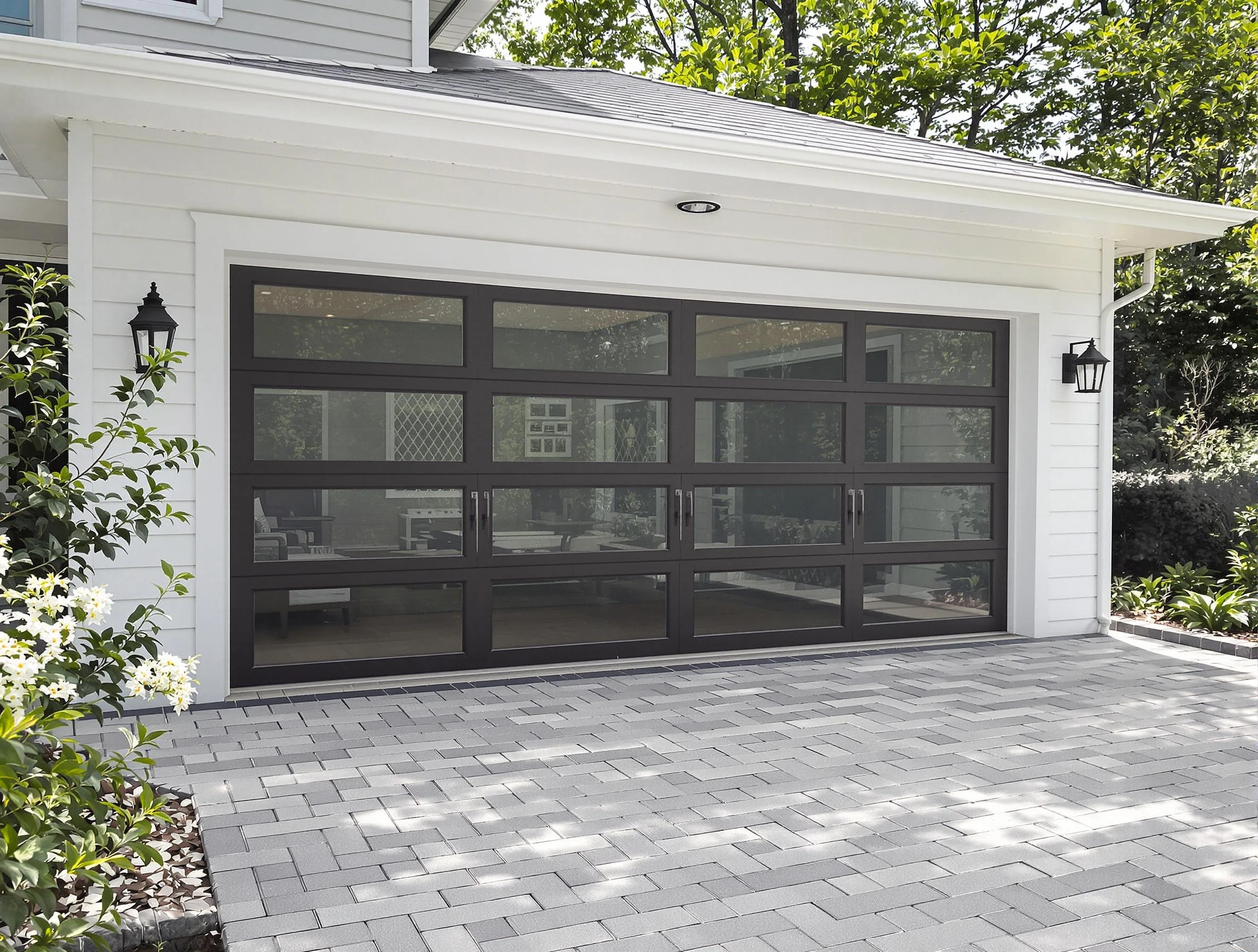 Carteret Garage Door Repair design specialist presenting custom garage door options to Carteret homeowner